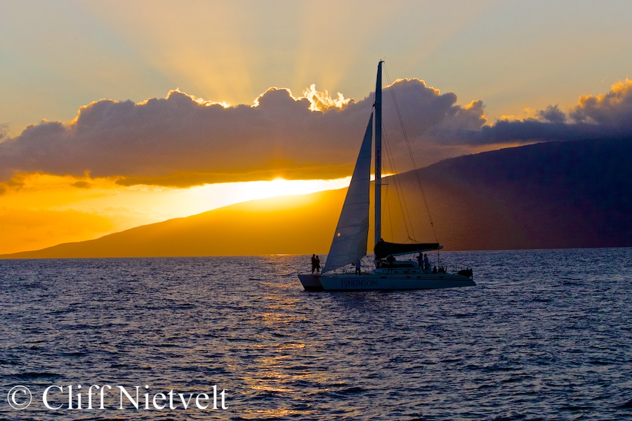 Sailboat and Sunset, REF: HAWA010